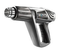 Pistolet à chaleur 2000W, plage de température: I: 25ºC, II: 80-600ºC, III: 8...