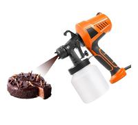 Pistolet à chocolat électrique pour décoration de dessert, puissance de 500 W avec 3 modes de pulvérisation, capacité de 800 ml, idéal pour les gâteaux et le chocolat artistique