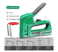 Pistolet à Clous, 5 In 1 Heavy Duty Stapler For DIY Home Decoration Furniture Stapler Rivet Tool Manual Nail Gun With Staples Nailer(LA148105)
