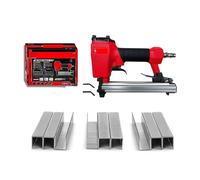 Pistolet à clous, Air Nail Gun Furniture Pneumatic Nailer Construction Stapler Upholstery Tacker Tools With Staples(1013J Set)