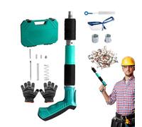 Pistolet à Clous Électrique pour Béton et Bois - Cloueuse Portable avec 200 Clous - Kit Menuiserie et Fixation Murale