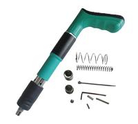 Pistolet à Clous, Manual Mini Nail Gun Wall Attachment Steel Nail Gun Metal Machining Rivet Gun Tools Adjustable Wall Attachment High Pressure Nail Gun(Green Set)