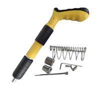 Pistolet à Clous, Manual Mini Nail Gun Wall Attachment Steel Nail Gun Metal Machining Rivet Gun Tools Adjustable Wall Attachment High Pressure Nail Gun(Yellow A Set)
