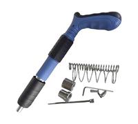 Pistolet à Clous, Manual Mini Nail Gun Wall Attachment Steel Nail Gun Metal Machining Rivet Gun Tools Adjustable Wall Attachment High Pressure Nail Gun(Blue A Set)