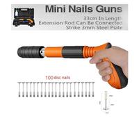 Pistolet à Clous, Wood Processing And Decoration Integrated Air Nailer Nail Gun Home DIY Installation Wall Fixing Rivet Gun Manual Tools(Nail gun 100 nails)