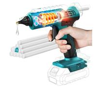 Pistolet à Colle 100W Sans Fil Compatible Avec la Batterie 18V Makita BL1860B BL1850B BL1840B BL1830B, Pistolet à Colle à Chauffage Rapide Avec 12 Bâtons de Colle PCS pour le Bricolage (Sans Batterie)