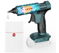 Pistolet à Colle 100W Sans Fil Compatible pour Bosch GBA 18V Batterie, Pistolet à Colle à Chauffage Rapide Avec 12 Bâtons de Colle pour le Bricolage Artisanat et Réparations Rapides(Sans Batterie)