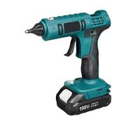 Pistolet à colle chaude électrique, outil manuel de bricolage pour silicone et fonte rapide du silicone, 18 V, avec 10 adhésifs à fusion rapide (1 x jeu de piles)