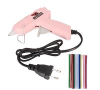 Pistolet à Colle Chaude, Mini Kit de Machine à Colle Thermofusible avec 30 Bâtons de Colle de 7 mm, Pistolet à Colle Rose Haute Température à Préchauffage Rapide de 20 W(Prise EU)