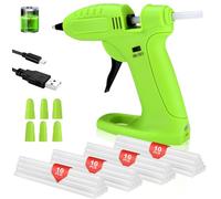 Pistolet à Colle Chaude, Mini Pistolet à Colle Rechargeable par USB Batterie 2600mAh avec 40 Bâtons de Colle de 7mm et 6 étuis de Colle pour Pistolet le Artisanat, DIY, Maison, Bricolage