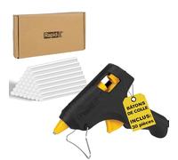 Pistolet à colle chaude Rapid Hobby avec 30 bâtons de colle transparents inclus, Compatible colle Ø7 mm pour loisirs créatifs, réparations, DIY, débit 100 g/h, chauffe rapide en 10 min, garantie 2 ans