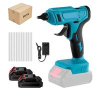 Pistolet à colle chaude sans fil 18 V, 100 W, avec batterie de 6500 mAh et 10 bâtons de colle, pour bricolage, réparation, artisanat, pistolet à colle chaude, batterie compatible avec batterie Makita