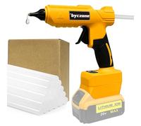 Pistolet à colle chaude sans fil de 100 W pour batterie Dewalt 20 V, pistolet à colle chaude sans fil portable très résistant avec 20 bâtons de colle chaude pour réparation à la maison, arts et