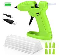 Pistolet à Colle Chaude Sans Fil - Mini Pistolet à Colle Rechargeable par USB Batterie 2600mAh avec 40 Bâtons de Colle de 7mm et 6 étuis de Colle pour Pistolet le Artisanat, DIY, Maison, Bricolage
