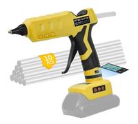 Pistolet à colle chaude sans fil pour batterie Dewalt 20 V, pistolet à colle numérique LED 100 W avec 10 bâtons de colle, pistolet à colle portable robuste pour bricolage, artisanat (sans batterie)