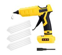 Pistolet à colle chaude sans fil pour Dewalt 18/20 V (sans batterie) | 100 W avec 30 bâtons de colle 11 mm, chauffage rapide, anti-goutte buse et écran d'affichage numérique pour bricolage