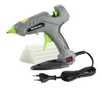 WORKPRO Pistolet à Colle Chaude 60W avec 20 Bâtons de Colle 11x100 mm, Pistolet à Colle Electrique de Chauffage Rapide pour Réparation, Art et DIY, Vert Gris Noir