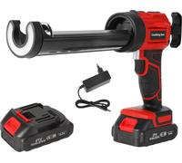 Pistolet à colle, design sans fil, vitesse réglable, rouge Avec 1X pile