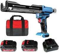 Pistolet à Colle Électrique 12V sans Fil, Applicateur Double Cartouche Époxy avec Système Double Tige, Contrôle 5 Vitesses pour Fenêtres Portes et Joints de Baignoire,Double Electricity