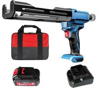 Pistolet à Colle Électrique 12V sans Fil, Applicateur Double Cartouche Époxy avec Système Double Tige, Contrôle 5 Vitesses pour Fenêtres Portes et Joints de Baignoire,One Electric