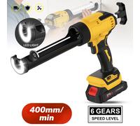 Pistolet à colle électrique pour scellement de verre, pistolet à calfeutrer 6 vitesses sans fil, outil de couture électrique pour portes et fenêtres, compatible avec batterie Makita 18V No Battery