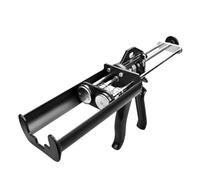 Pistolet à colle époxy professionnel double, construction métallique, noir, Pistolet à calfeutrer professionnel double, 200ML (mélange 1:1) AB Glue Manual Pusher