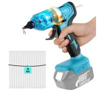Pistolet à colle sans fil, compatible avec Makita 18V batterie, 100W, Max. 260℃, préchauffage rapide avec 20pcs 11mm bâtons de colle pour bricolage, réparation à domicile (outils seulement)