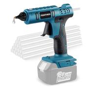 Pistolet à colle sans fil pour batterie au Compatible avec Makita 18 V, pistolet à colle chaud sans fil, pour les réparations artisanales, Bâtons de Colle Ø11mm (20 Inclus) Ø 3mm (Sans batterie)