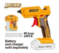 Pistolet À Colle Thermique À Batterie 20V INGCO CGGLI2001 Avec Led + 3 Bâtons
