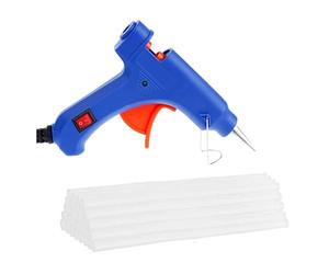 Pistolet À Colle Thermofusible 20W Avec Bâton De Transparent 7MM, Mini Électrique US/EU Température Thermique, Outil Réparation Spécial Sti Collage Rapide Et Fiable(Set 5)