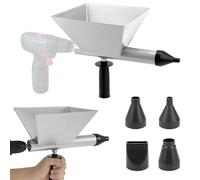 Pistolet à coulis de mortier électrique - Pistolet à calfeutrer ciment en métal avec 4 buses, outil d'application de mortier pour pointage et décoration murale de briques