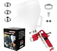 Pistolet à Crépir Pneumatique 1.5 Gallon avec 3 Buses (4,0 mm/6,0 mm/8,0 mm) - pour Murs, Plafonds, Sèche Plâtre et Peinture