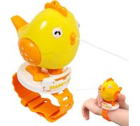 Pistolet À Eau 3 En 1 Pour Enfant - Petit Pistolet À Eau Portable - Montre Bracelet - Poulet Jaune - Lanceur - Pour L'été, La Piscine, La Plage, Le Sable, Les Activités En Plein Air