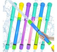Pistolet a Eau, 6 Pièces Pistolet à Eau pour Jouets D'été, Pistolet Blaster Squirt, Fusil a Eau Jusqu'à 8-10 m, Pistolet a Eau en Plastique pour Piscine, Jardin, Plage, Jeux d'eau