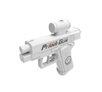 Pistolet à Eau bidirectionnel, Pistolet à Eau farceur, Jeu Scolaire, Cadeau Original idéal pour Un ami, Un camarade de Classe ou Un Membre de la Famille (Blanc)