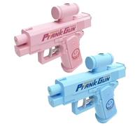 Pistolet à Eau bidirectionnel, Pistolet à Eau farceur, Jeu Scolaire, Cadeau Original idéal pour Un ami, Un camarade de Classe ou Un Membre de la Famille (Rose+Bleu)