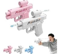 Pistolet À Eau Bidirectionnel, Pistolet À Eau Farceur, Pistolets À Eau Inversés Pulvérisant De l'avant Et De L'arrière, Pistolets À Eau Farfelus pour Vos Amis, Rebondissement Inattendu (Blanc+Rose)