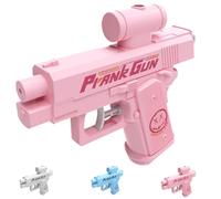 Pistolet à eau bidirectionnel pour farce - Pistolet à eau - Pulvérisation par l'avant et l'arrière - Recul double face - Pistolet à eau compulsif bidirectionnel pour les amateurs de farces (rose)