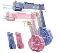 Pistolet à eau électrique - 1/2 pièces - Portée maximale : 90 cm - Puissant pulvérisateur d'eau avec 450 CC + 58 CC - Grande capacité - Jouet d'été pour piscine d'été - Plage (C+D)