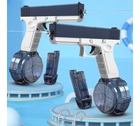 Pistolet à Eau électrique (2PCS), Aquashot Pistolet à Eau électrique Puissant 58CC + 434CC, Automatique Water Gun Electric Aqua Blaster Jouets pour Les Enfants et l'adulte