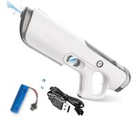 Pistolet à eau électrique 350 CC/33 FT, pistolets pulvérisateurs électriques/manuels, jouets à grande portée pour les fêtes d'été de piscine pour enfants et adultes (gris)