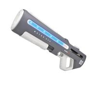 Pistolet à Eau éLectrique à Absorption Automatique d'eau Grande Capacité Portée de 12 MèTres Adapté Aux Adultes et Aux Enfants Piscine D'éTé FêTe Jardin Plage (Gris)