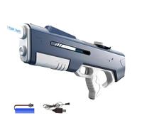 Pistolet a Eau électrique, Absorption Automatique de l'eau, Pistolets à Eau Automatiques pour Adultes et Enfants, Portée de 8-10 m, Capacité 500 ML, pour Plage, Piscine, Fête de l'été (Bleu)