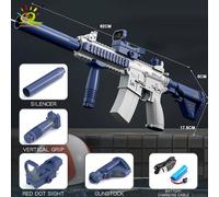 Pistolet À Eau Électrique Automatique De Grande Capacité Pour Enfants",Jouets De Plage,Piscine Extérieure,Cadeaux D'été,"M416 - Type Blue With Box