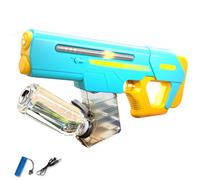 Pistolet à eau électrique avec effets flash, pistolet à eau électrique pour adultes et enfants, zone de tir de 25 à 32 m, pistolet pulvérisateur à piles, pistolet à eau électrique pour l'été, la