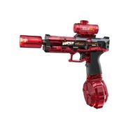 Pistolet à Eau Électrique, Electric Water Gun avec Lumière, Portée de 6 à 8 m, Capacité de 320 ML, Pistolet à Eau Electrique pour Enfant Adulte, pour Plage, Piscine, Jardin (Rouge)
