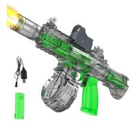 Pistolet à Eau Électrique, Fusil à Eau Automatique avec Effet de Feu LED & Viseur, Portée 8m, Capacité de 320ml, Jouet de Plein Air Piscine Plage Jardin, Cadeau d'Été pour Enfants et Adultes (Gris)