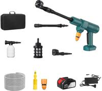 Pistolet à eau électrique, nettoyage haute pression, moteur sans balai, 1 batterie Vert