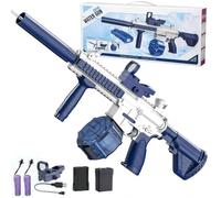 Pistolet À Eau Électrique, Pistolet à Eau Électrique avec Effets LED et Recul, Portée de 6-8 m, Longue autonomie, Rechargeable et Étanche, Fusils à Eau Longue Portée pour Plage, Piscine (M416)