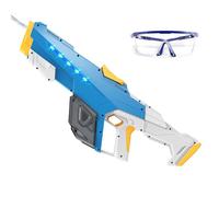 Pistolet à Eau Électrique,Pistolet Succion Automatique avec Coloré Lumière,Pistolet à Eau Longue Portée 32 Pied,pour Enfants Adultes Le Jardin d'été Piscine Plage,Cadeau d'anniversaire (Bleu-Jaune)
